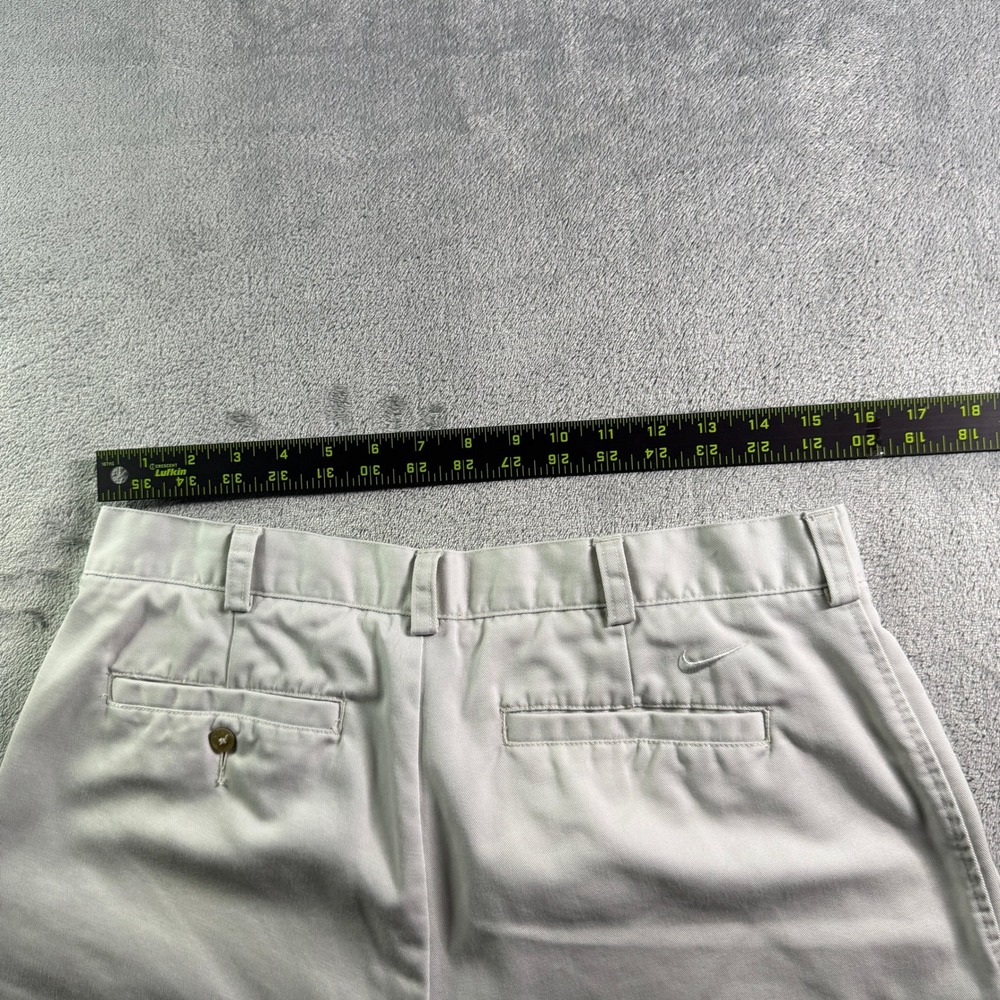 Nike Y2K Golf Flat Front Cotton Twill Chino Pants Mens 34x32 Stone Khaki - Picture 8 of 12
